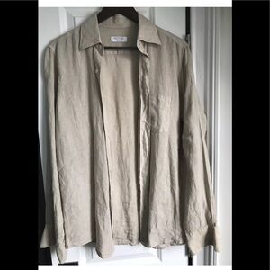 Robert Friedman men shirt sz.M Vintage beige cotton nwot